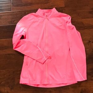 Zippered sport jacket.